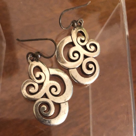 Brighton retired long length multi chain swirl link necklace & earrings - Picture 13 of 16